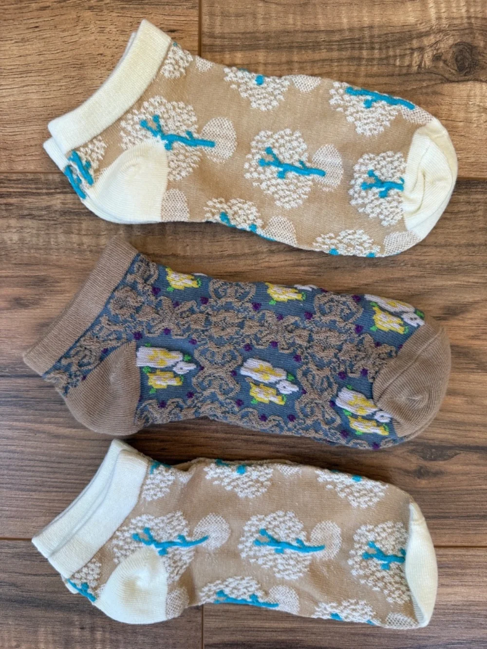 Women's Botanical Boho Socks - 3 Pair
